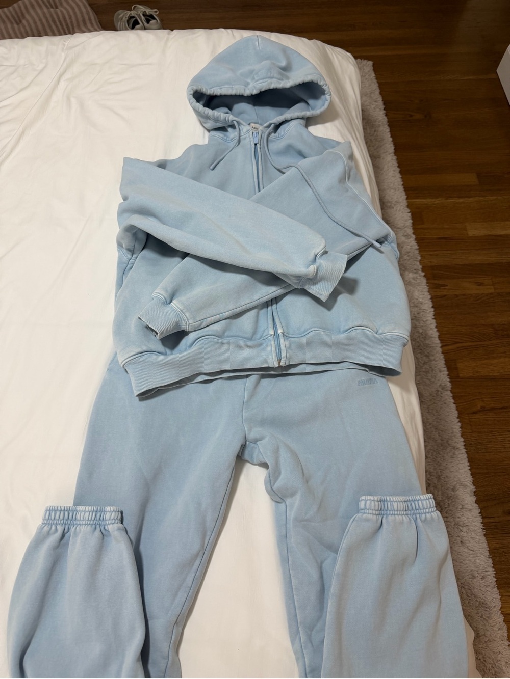 Aritzia Bleach Blue Hoodie and Jogger Sweat Set